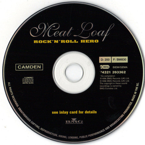 Meat Loaf : Rock 'n' Roll Hero (CD, Comp)