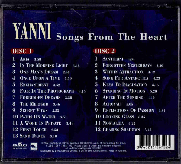Yanni (2) : Songs From The Heart (2xCD, Comp)