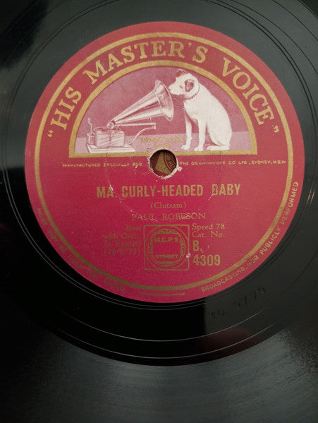 Paul Robeson : May Lindy Lou / Ma Curly-Headed Baby  (Shellac, 10")