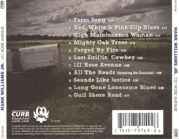 Hank Williams Jr. : 127 Rose Avenue (CD, Album)
