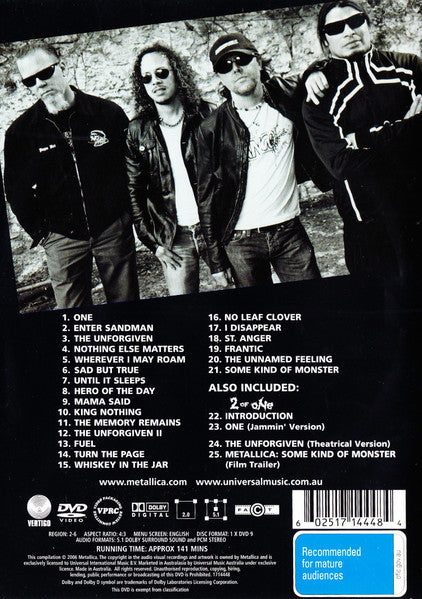 Metallica : The Videos 1989 - 2004 (DVD-V, Comp, Multichannel, PAL, Tec)