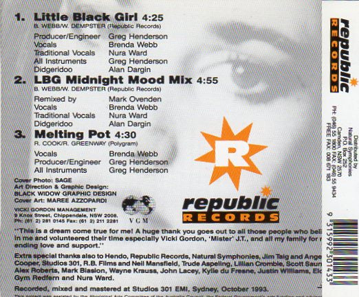 Brenda Webb : Little Black Girl (CD, Single)