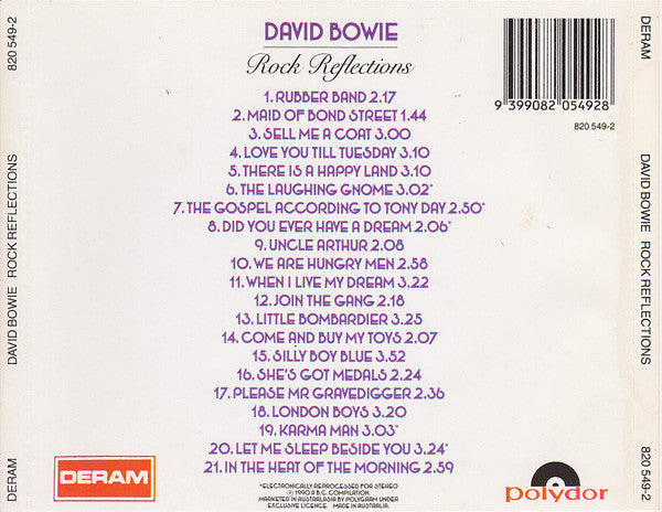David Bowie : Rock Reflections (CD, Comp)