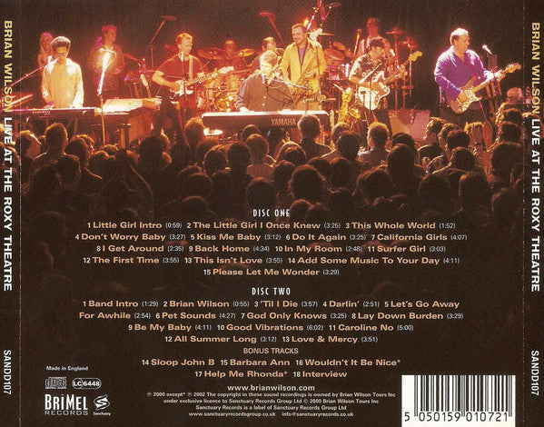 Brian Wilson : Live At The Roxy Theatre (2xCD, Album)