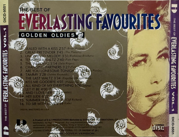 Various : The Best Of Everlasting Favourites - Vol.1 - Golden Oldies (CD, Comp)