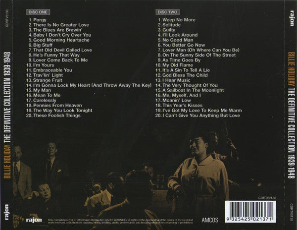 Billie Holiday : The Definitive Collection 1939-1948 (2xCD, Comp)