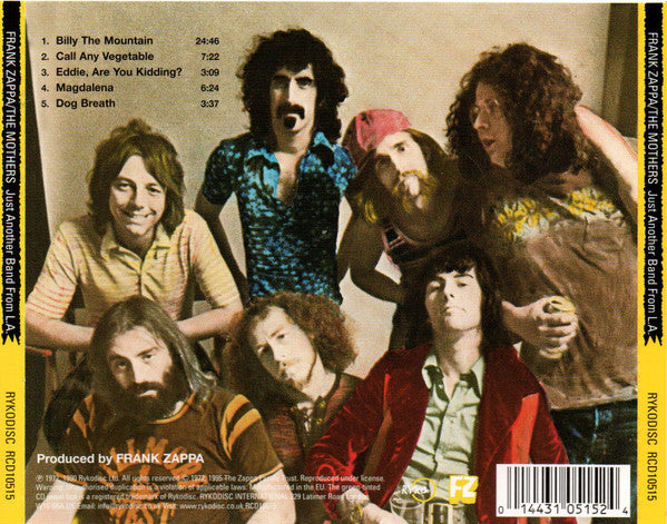 Frank Zappa / The Mothers : Just Another Band From L.A. (CD, Album, RE, RM)