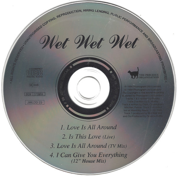 Wet Wet Wet : Love Is All Around (CD, Single, Ltd, Dig)