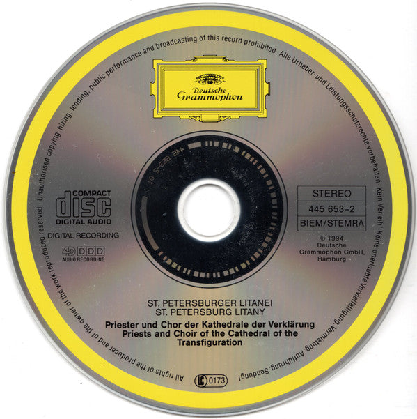 Priester Und Chor Der Kathedrale Der Verklärung* : Ектения = Ektenia - St. Petersburger Litanei (CD, Album)