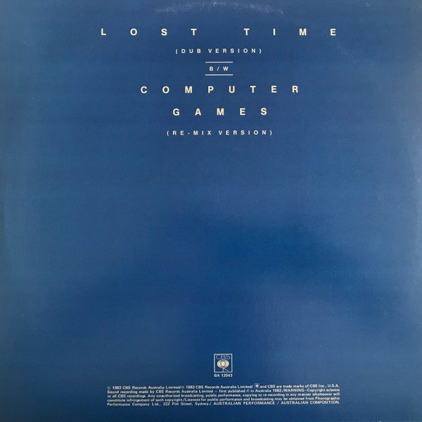 Mi-Sex : Lost Time (Dub Version) (12")