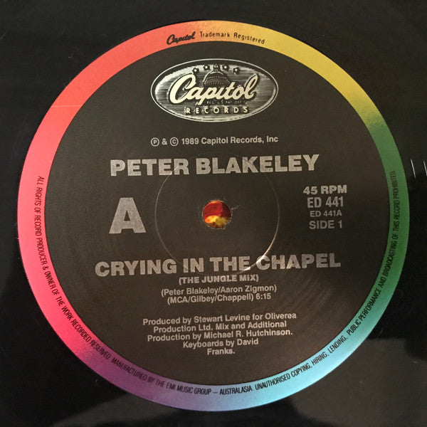 Peter Blakeley : Crying In The Chapel (12", Single)