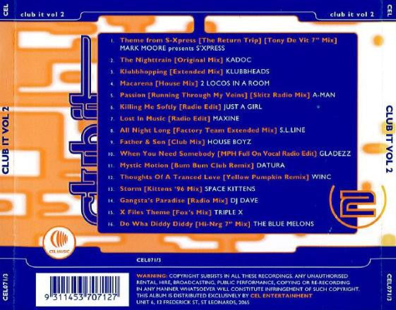 Various : Club It Vol 2 (CD, Mixed)