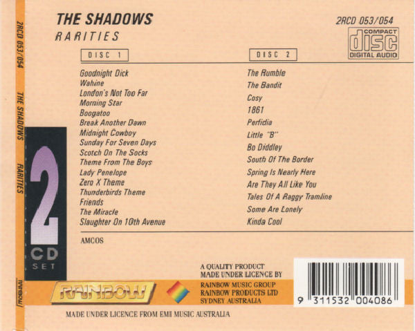 The Shadows : Rarities (2xCD, Comp)