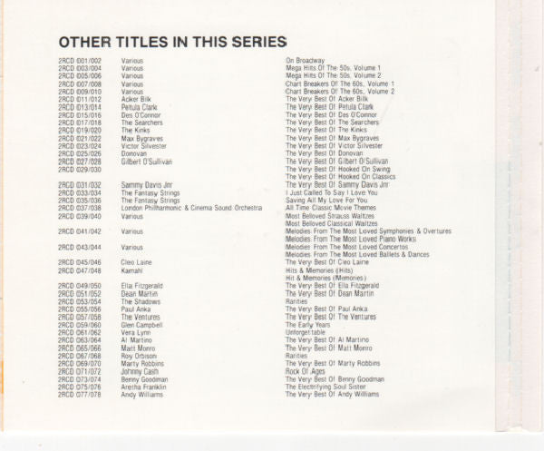 The Shadows : Rarities (2xCD, Comp)
