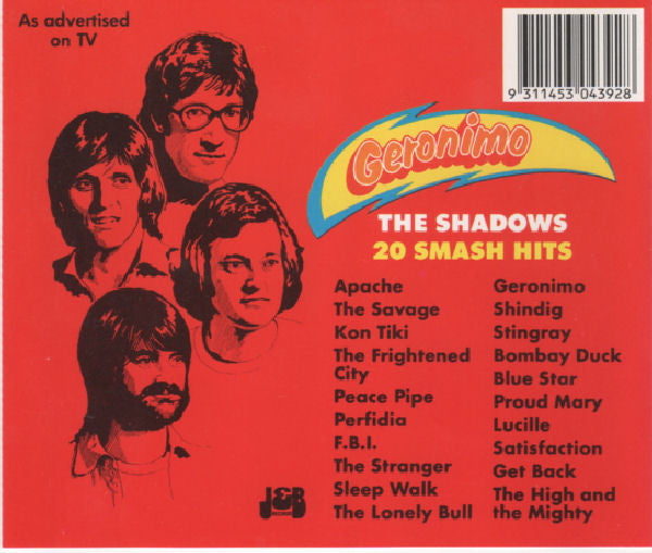 The Shadows : Geronimo 20 Smash Hits (CD, Comp)