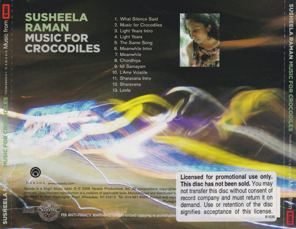 Susheela Raman : Music For Crocodiles (CD, Album, Promo)
