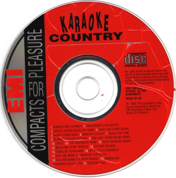 Unknown Artist : Karaoke Country (CD, Comp)