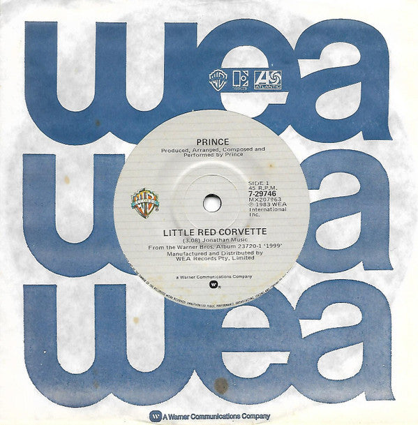 Prince : Little Red Corvette (7", Single)