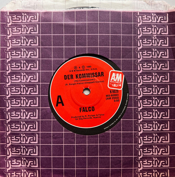 Falco : Der Kommissar = The Commissioner (7", Single)