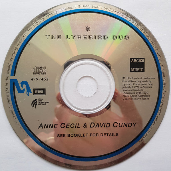 Ann Cecil, David Cundy : The Lyrebird Duo (CD, Album)