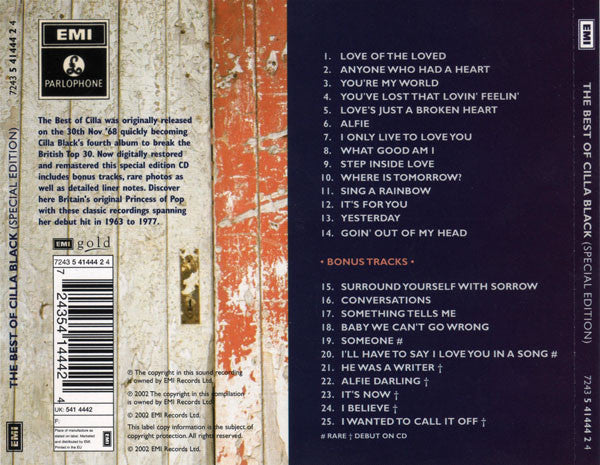 Cilla Black : The Best Of Cilla Black (CD, Comp, RE, RM, S/Edition)