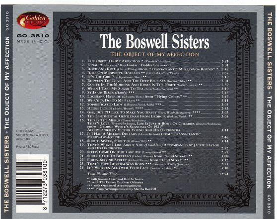 The Boswell Sisters : The Object Of My Affection (CD, Comp)