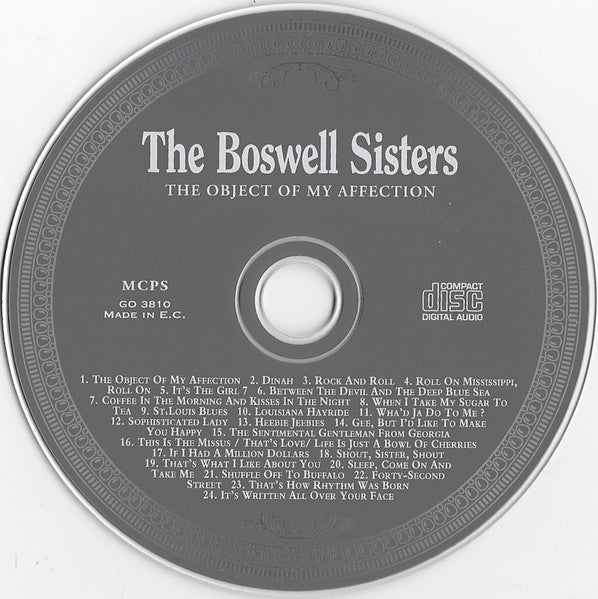 The Boswell Sisters : The Object Of My Affection (CD, Comp)