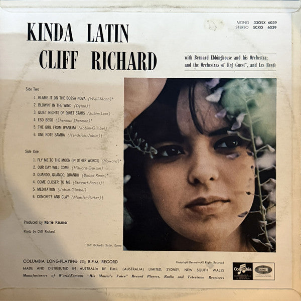 Cliff Richard : Kinda' Latin (LP, Album, Mono)