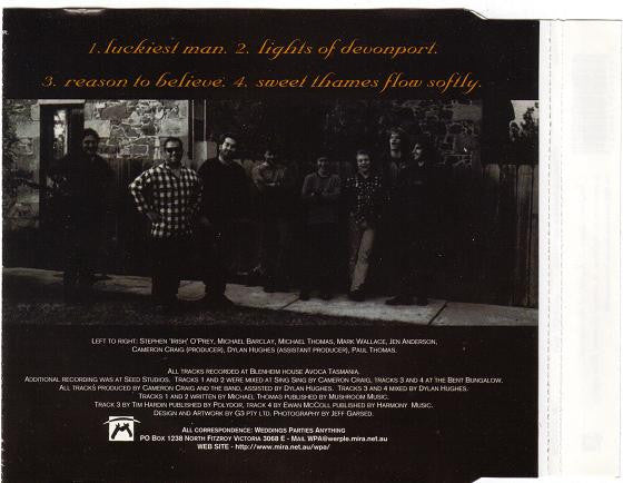 Weddings, Parties, Anything : Luckiest Man (CD, EP)