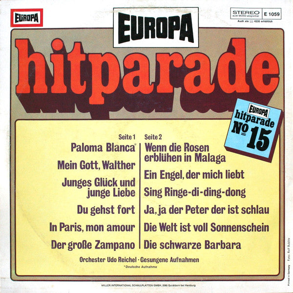 Orchester Udo Reichel : Europa Hitparade 15 (LP)