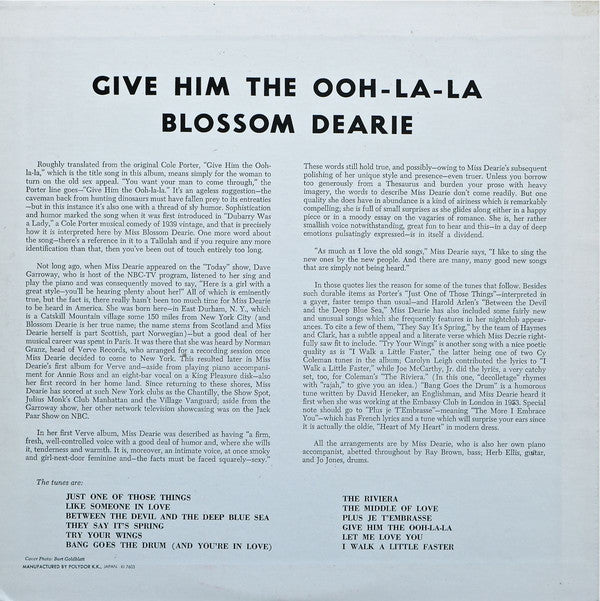 Blossom Dearie : Give Him The Ooh-La-La (LP, Album, Mono, RE)