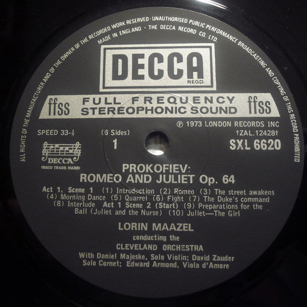 Prokofiev*, Cleveland Orchestra*, Maazel* : Romeo & Juliet (Complete Ballet) (3xLP + Box)