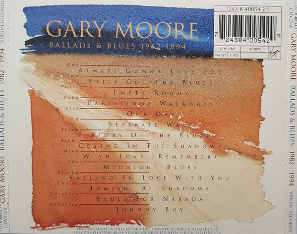 Gary Moore : Ballads & Blues (1982 - 1994) (CD, Album, Comp, Blu)
