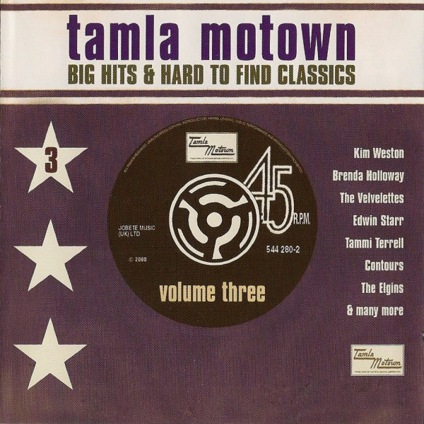Various : Tamla Motown Big Hits & Hard To Find Classics (Volume Three) (CD, Comp, RP)