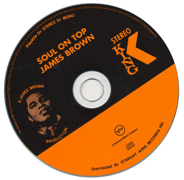 James Brown With Oliver Nelson Conducting Louie Bellson Orchestra : Soul On Top (CD, Album, RE)
