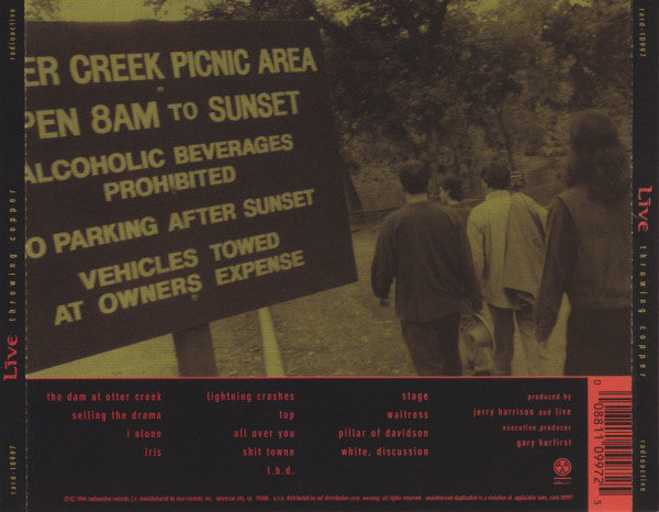 Live : Throwing Copper (CD, Album, UNI)