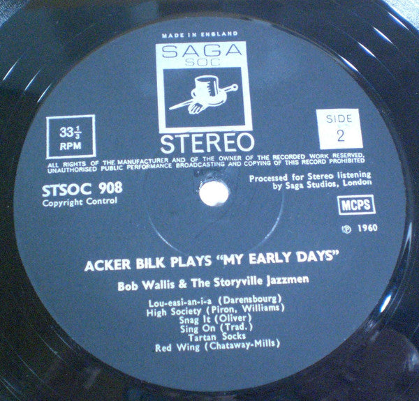 Acker Bilk With Johnny Bastable's Chosen Seven / BOb Wallis And His Storyville Jazzmen : Mister Acker Bilk Plays "My Early Days" (LP, Album)