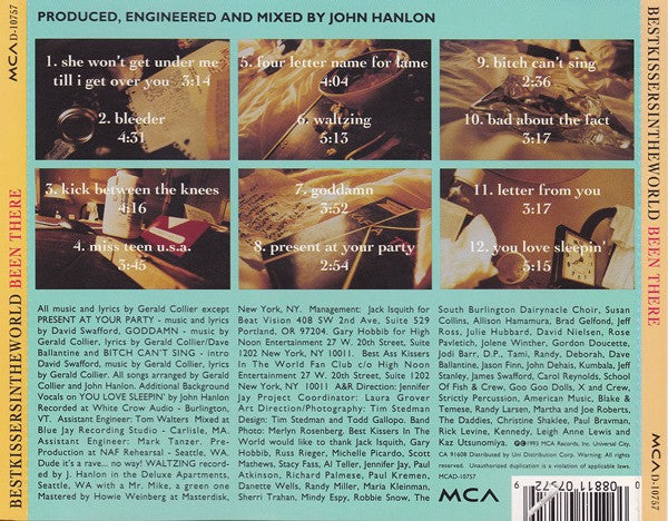 Best Kissers In The World : Been There (CD, Album)