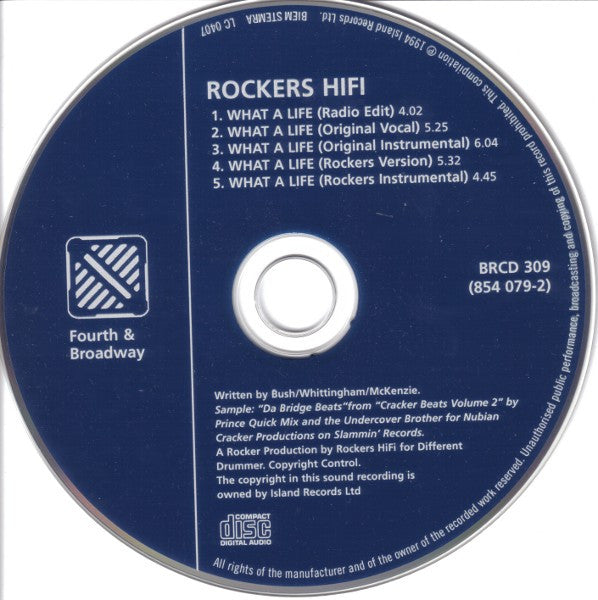Rockers Hi-Fi : What A Life! (CD, Single)