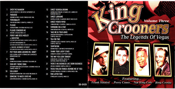 Various : King Crooners: The Legends Of Vegas - Volume Three (CD)