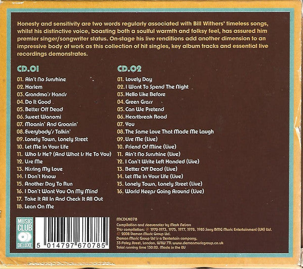 Bill Withers : Ain't No Sunshine: The Best Of Bill Withers (2xCD, Comp, Sli)