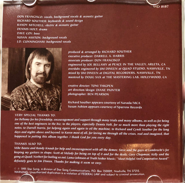 Don Francisco (2) : Vision Of The Valley (CD, Album)