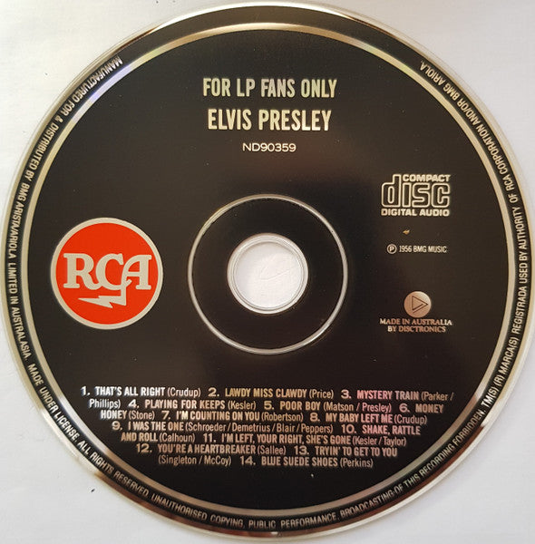 Elvis Presley : For LP Fans Only (CD, Comp, Mono, RE)