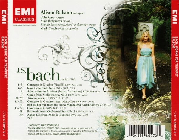 Bach*, Alison Balsom : Works For Trumpet (CD, Album, RP)