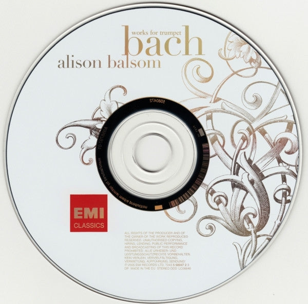 Bach*, Alison Balsom : Works For Trumpet (CD, Album, RP)