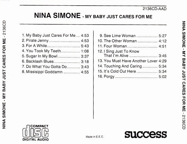 Nina Simone : My Baby Just Cares For Me (CD, Comp, RE)