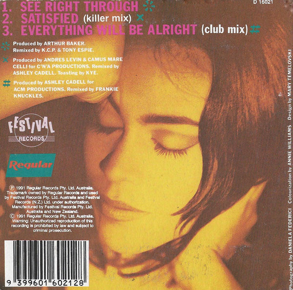 Kate Ceberano : See Right Through (CD, Single, Car)