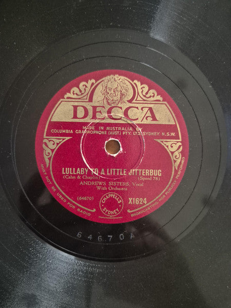 The Andrews Sisters : Goodbye-Goodbye / Lullaby To A Little Jitterbug (Shellac, 10")