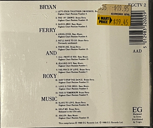Bryan Ferry And Roxy Music : Bryan Ferry - The Ultimate Collection With Roxy Music (CD, Comp, No )