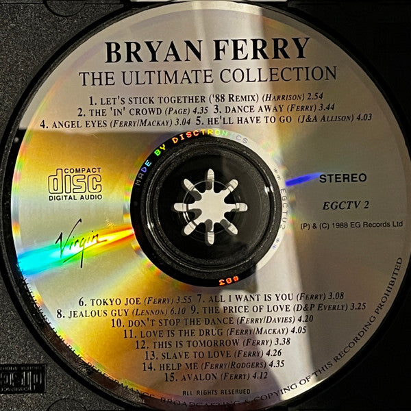 Bryan Ferry And Roxy Music : Bryan Ferry - The Ultimate Collection With Roxy Music (CD, Comp, No )